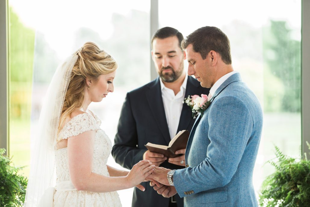 bride and groom ring exchange